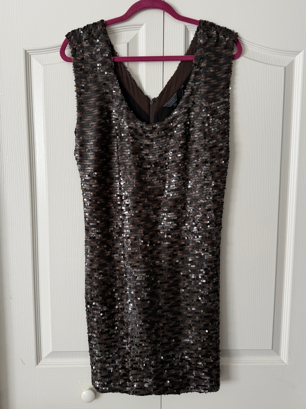 GUESS Brown Sequin Mini Dress